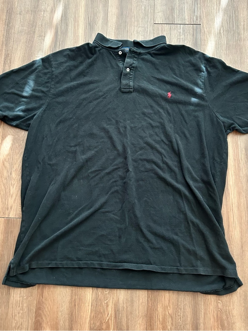 Polo Ralph Lauren Performance Mens 4XLT Black Short Sleeve Polo Shirt Red Pony